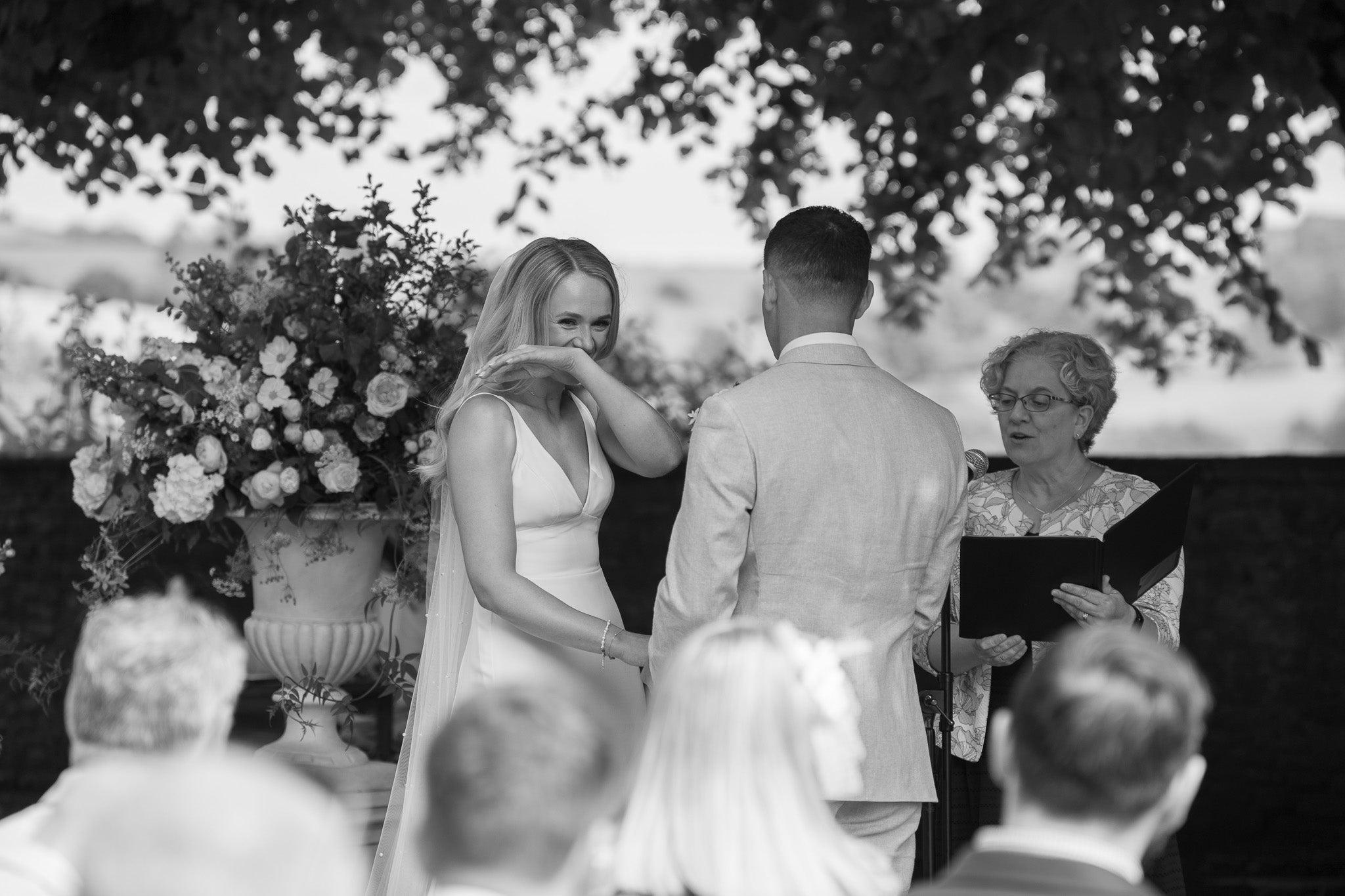 Real life bride Alex in her Love Story London bespoke wedding dress