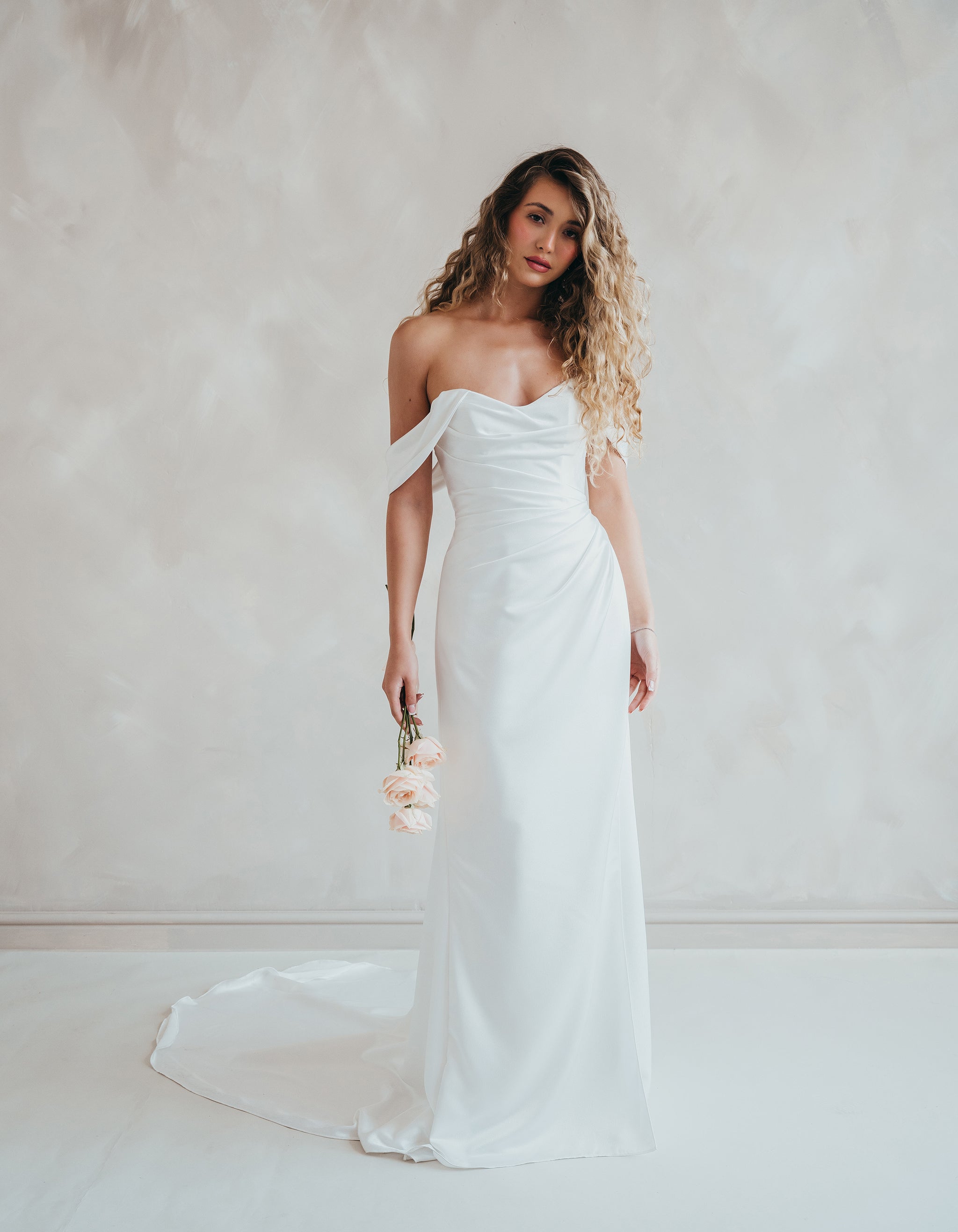 white satin dress with pearl straps WEDDING BY LOVE STORY LONDON 8th Grade Juniors Formal white heels and a Reporting: Updated Imagery  02/07/26 Size:S / US 6