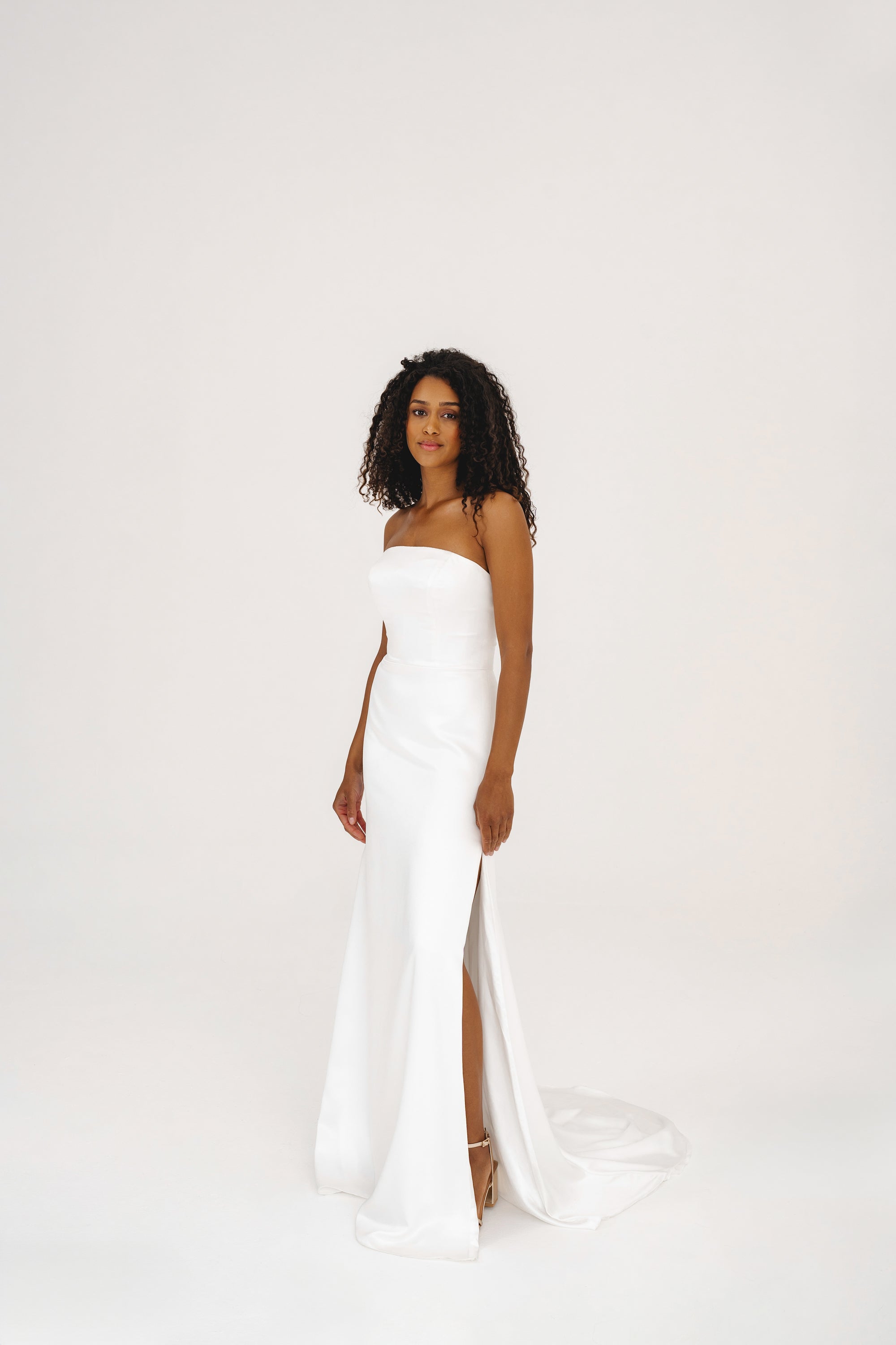 GIGI | Strapless Wedding Dress With Leg Split - Love Story London