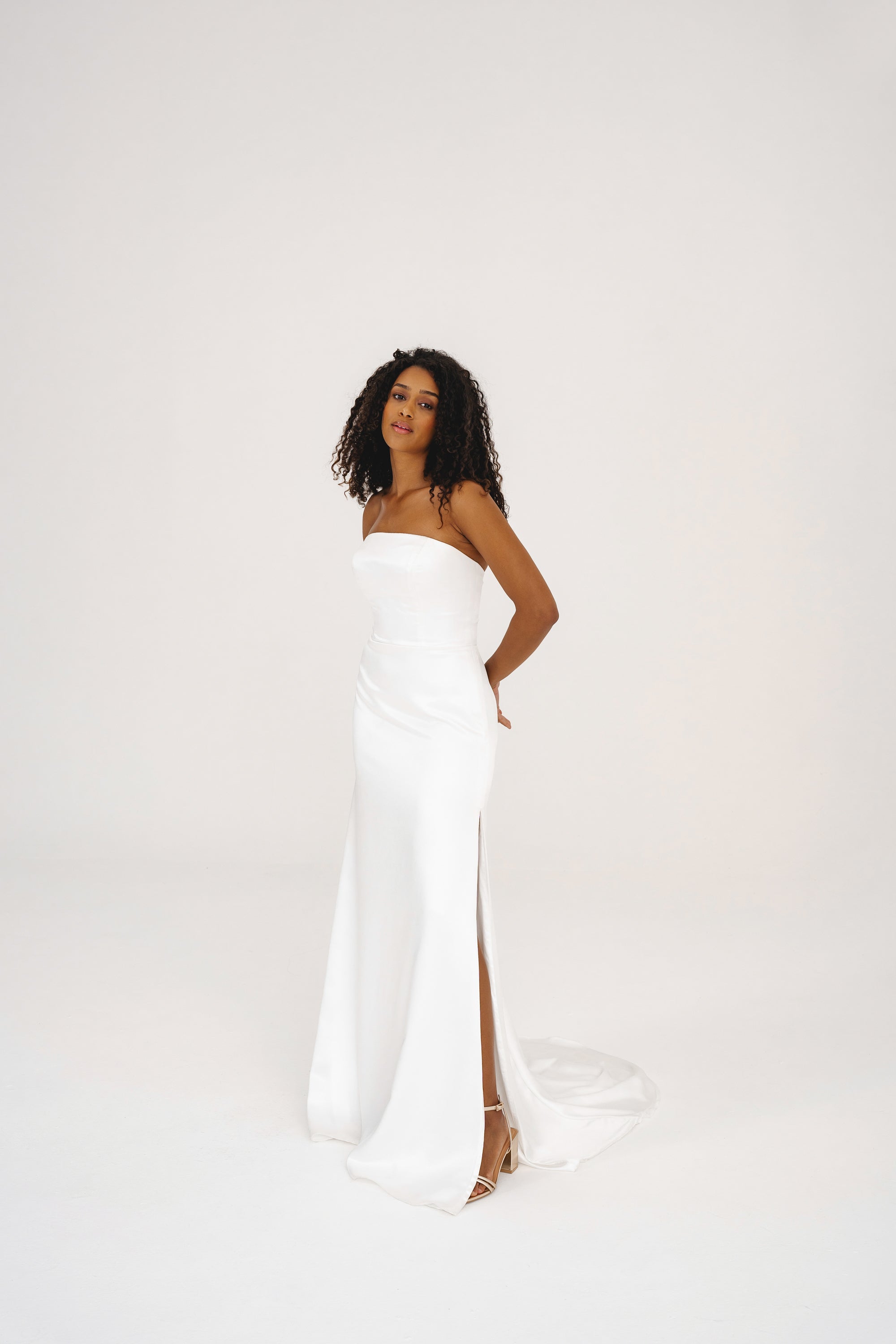 GIGI | Strapless Wedding Dress With Leg Split - Love Story London