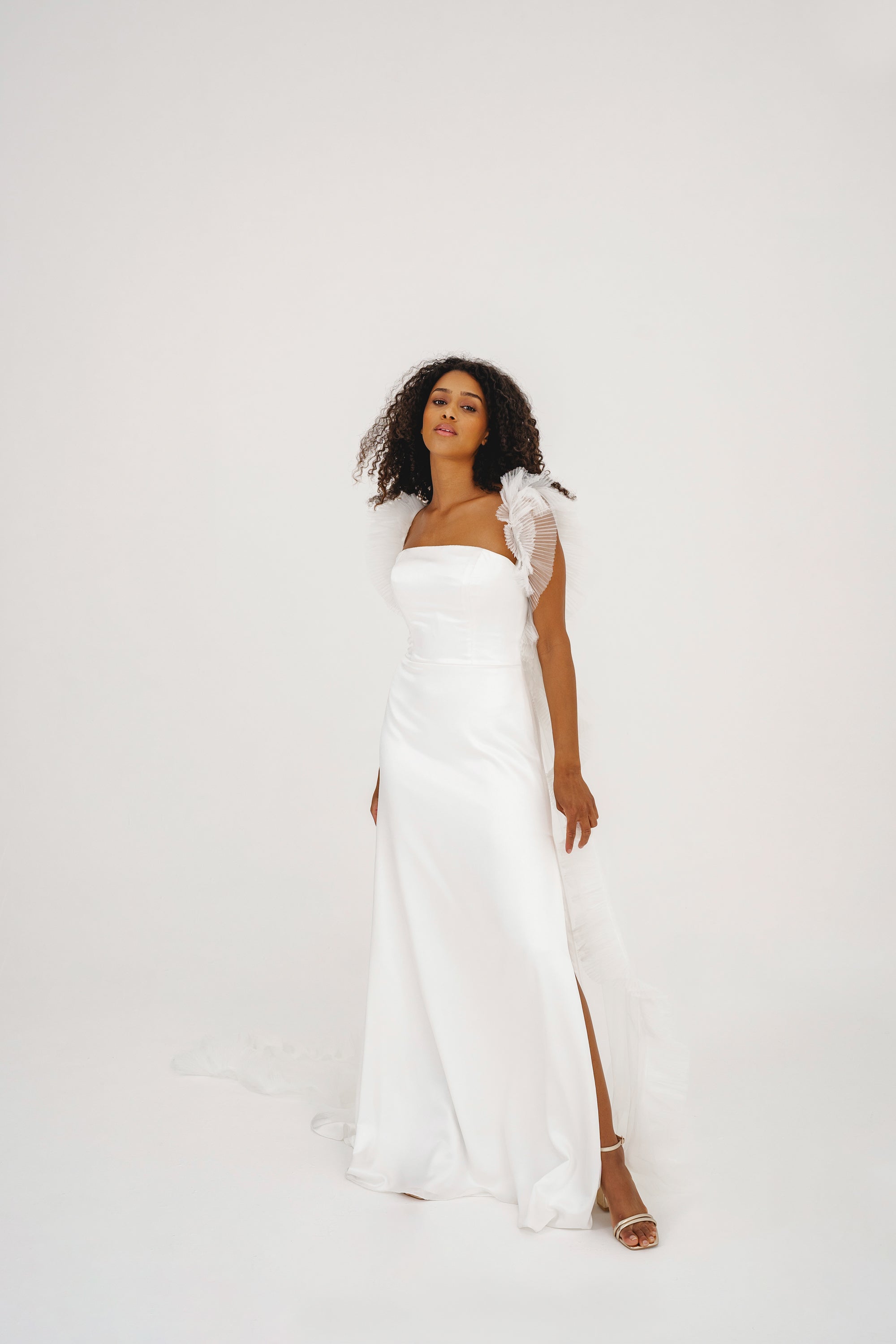 GIGI | Strapless Wedding Dress With Leg Split - Love Story London