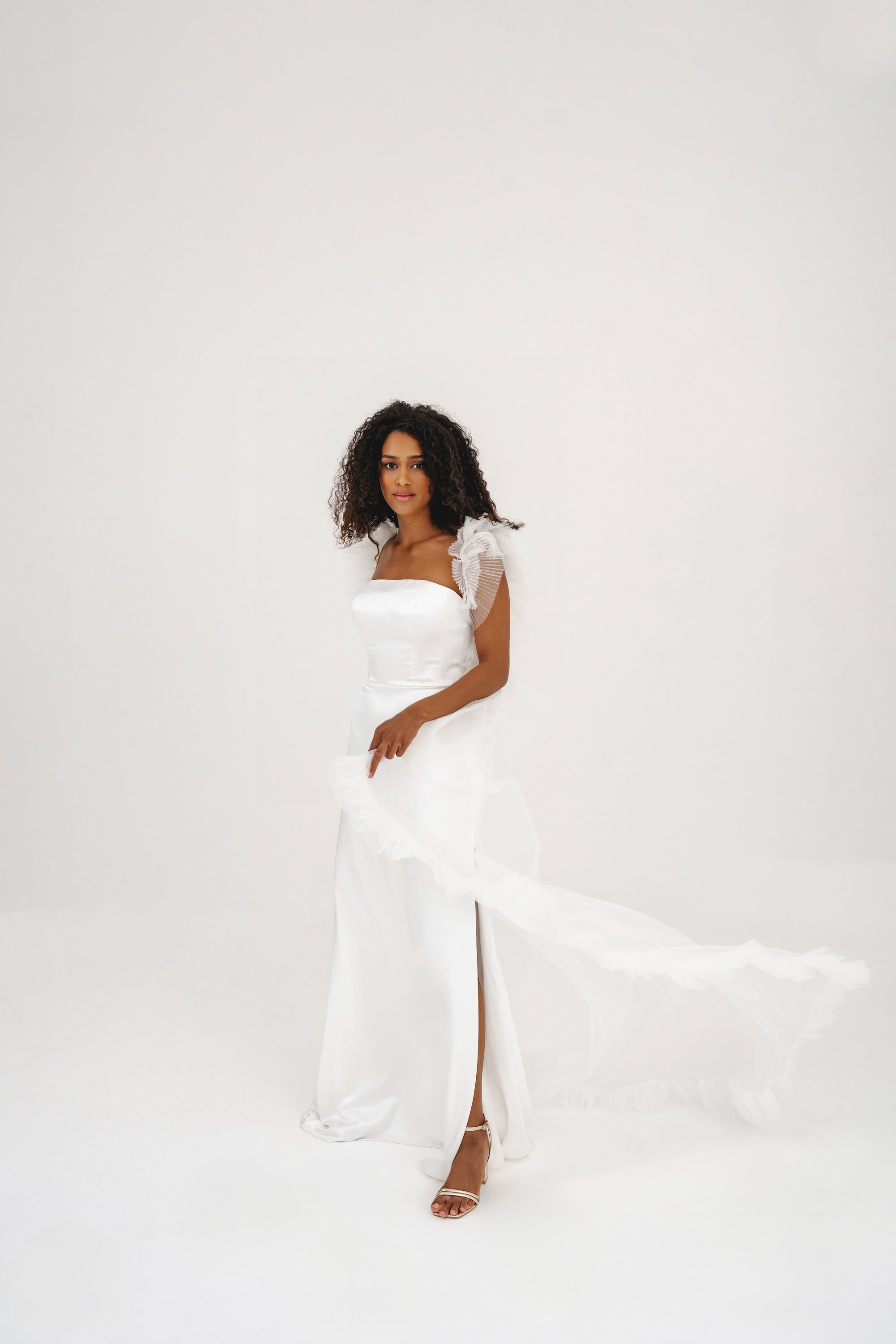 GIGI | Strapless Wedding Dress With Leg Split - Love Story London