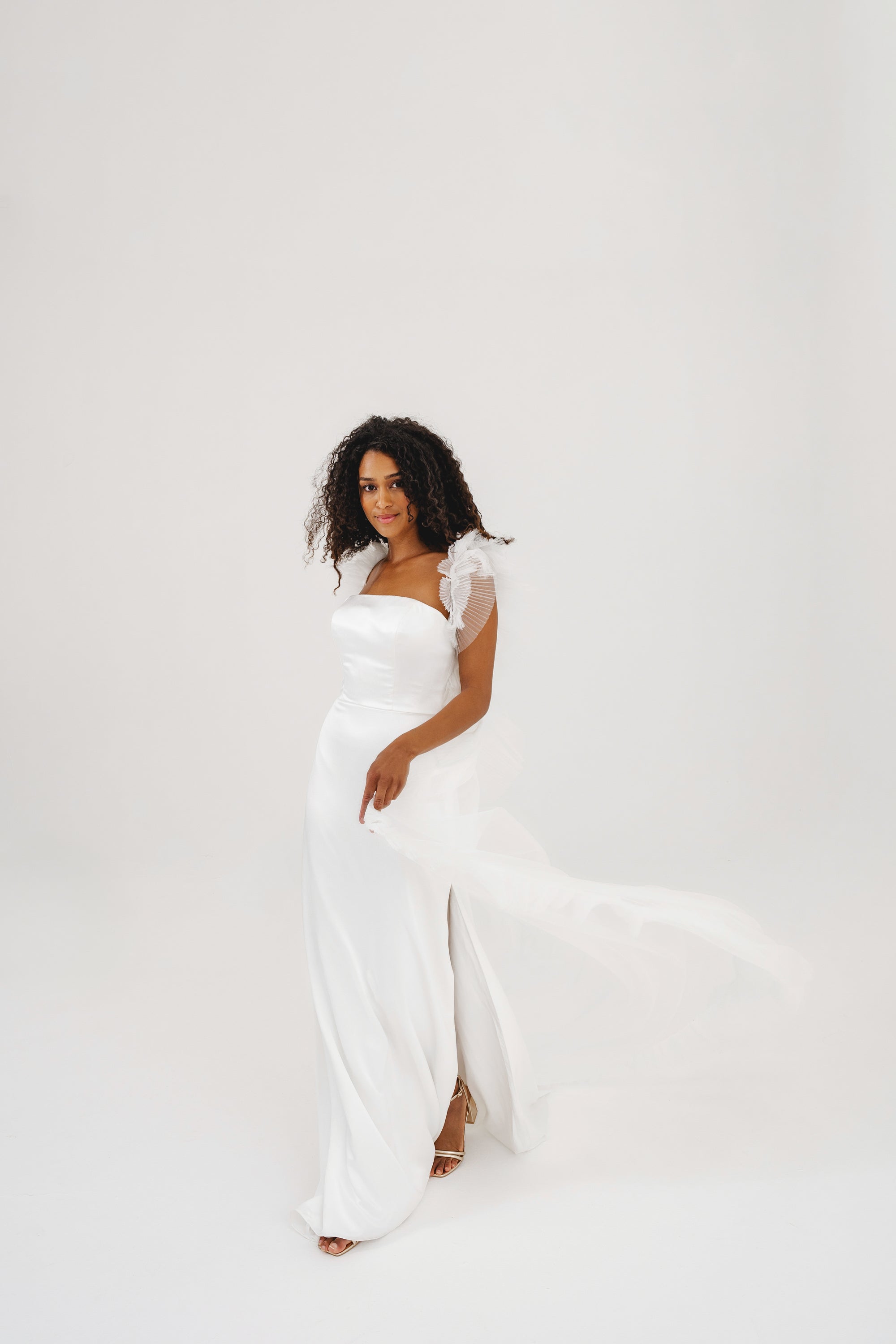 GIGI | Strapless Wedding Dress With Leg Split - Love Story London