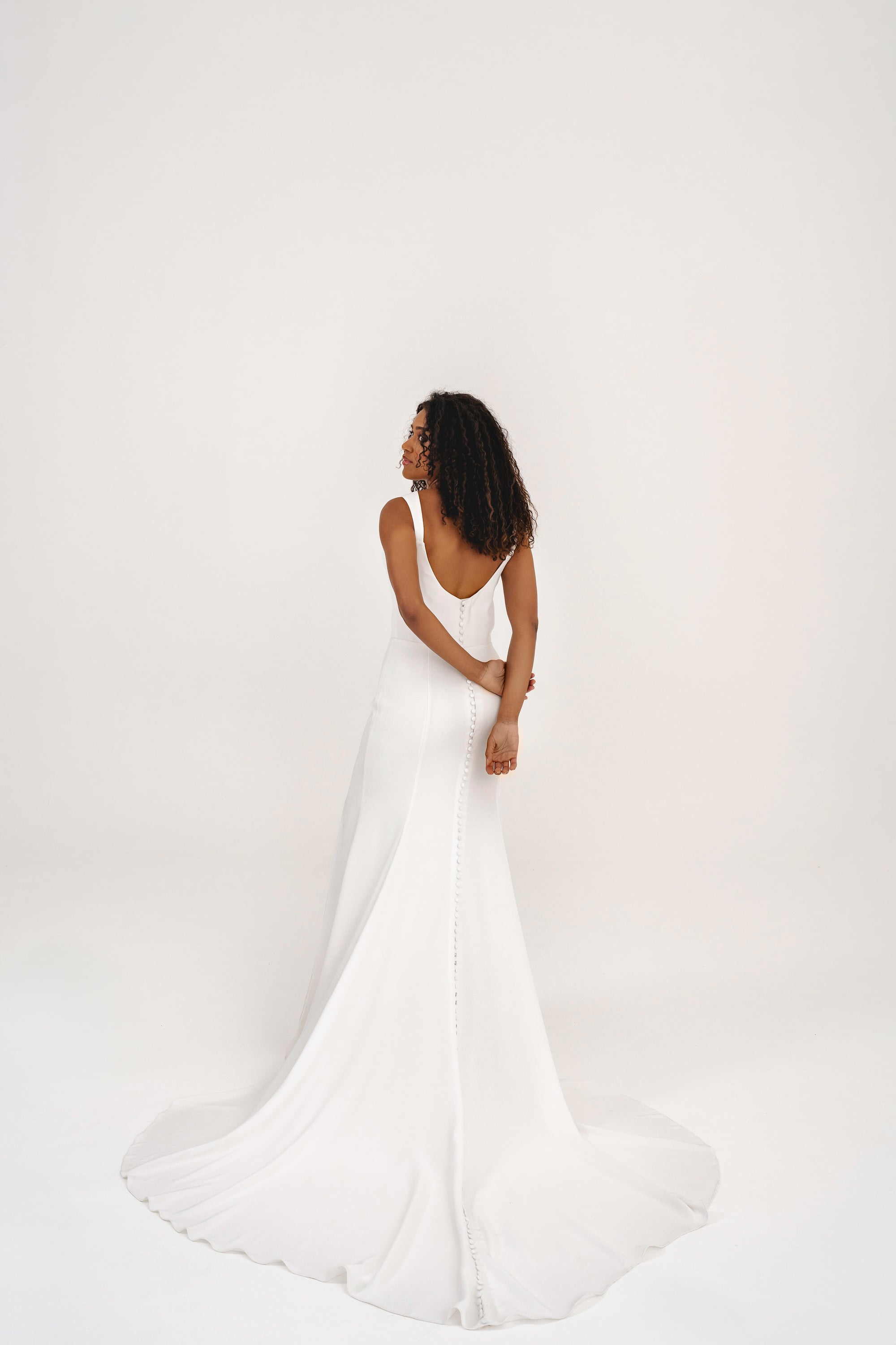 HONEY |  Cowl Neck Wedding Dress - Love Story London