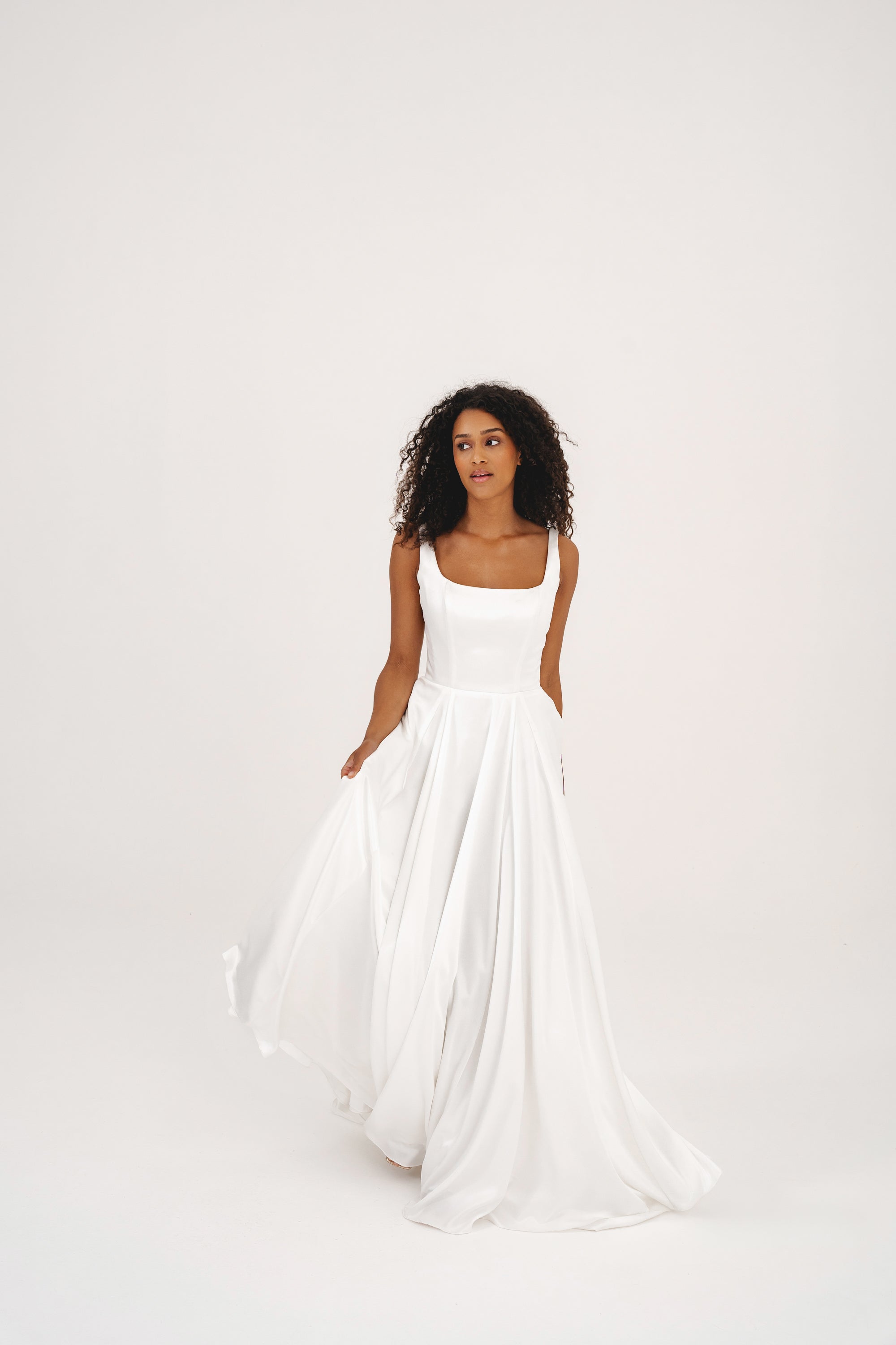 JUNO | Luxurious Slipper Satin Wedding Dress - Love Story London