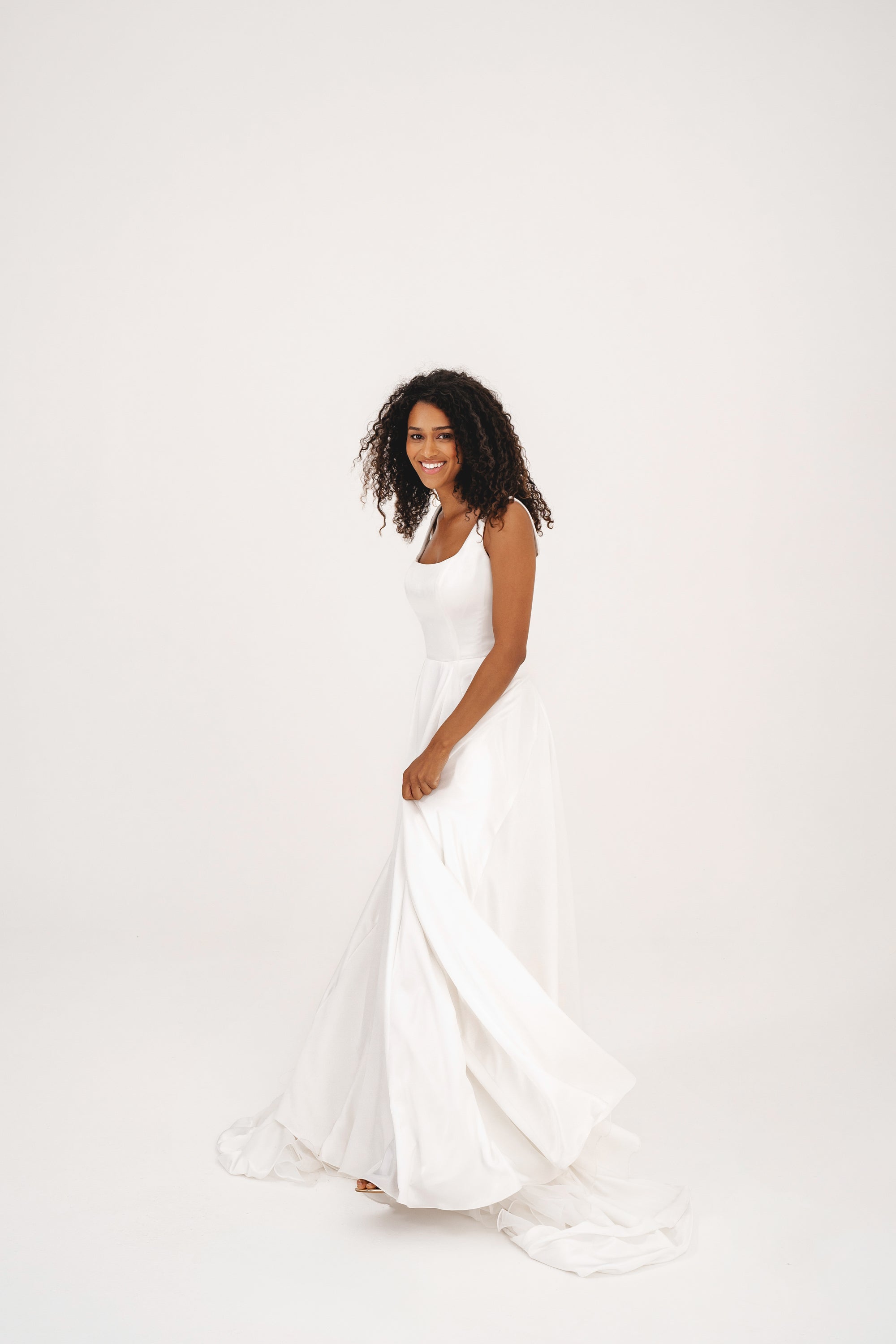 JUNO | Luxurious Slipper Satin Wedding Dress - Love Story London