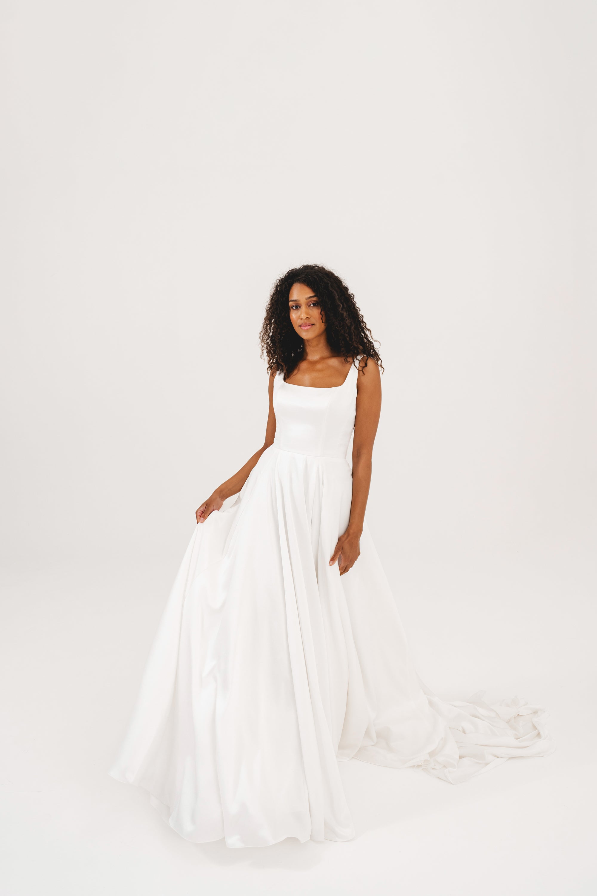 JUNO | Luxurious Slipper Satin Wedding Dress - Love Story London