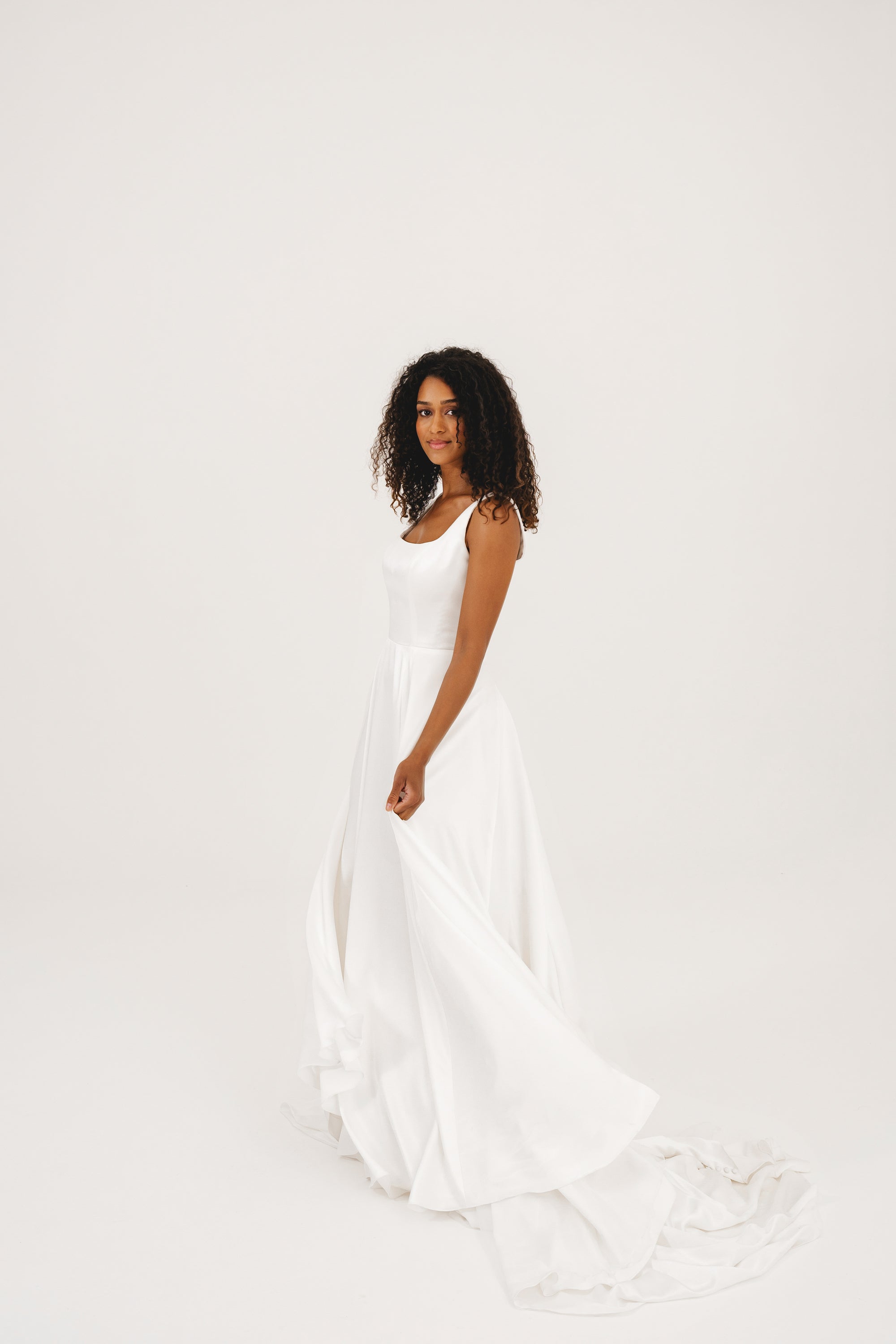 JUNO | Luxurious Slipper Satin Wedding Dress - Love Story London