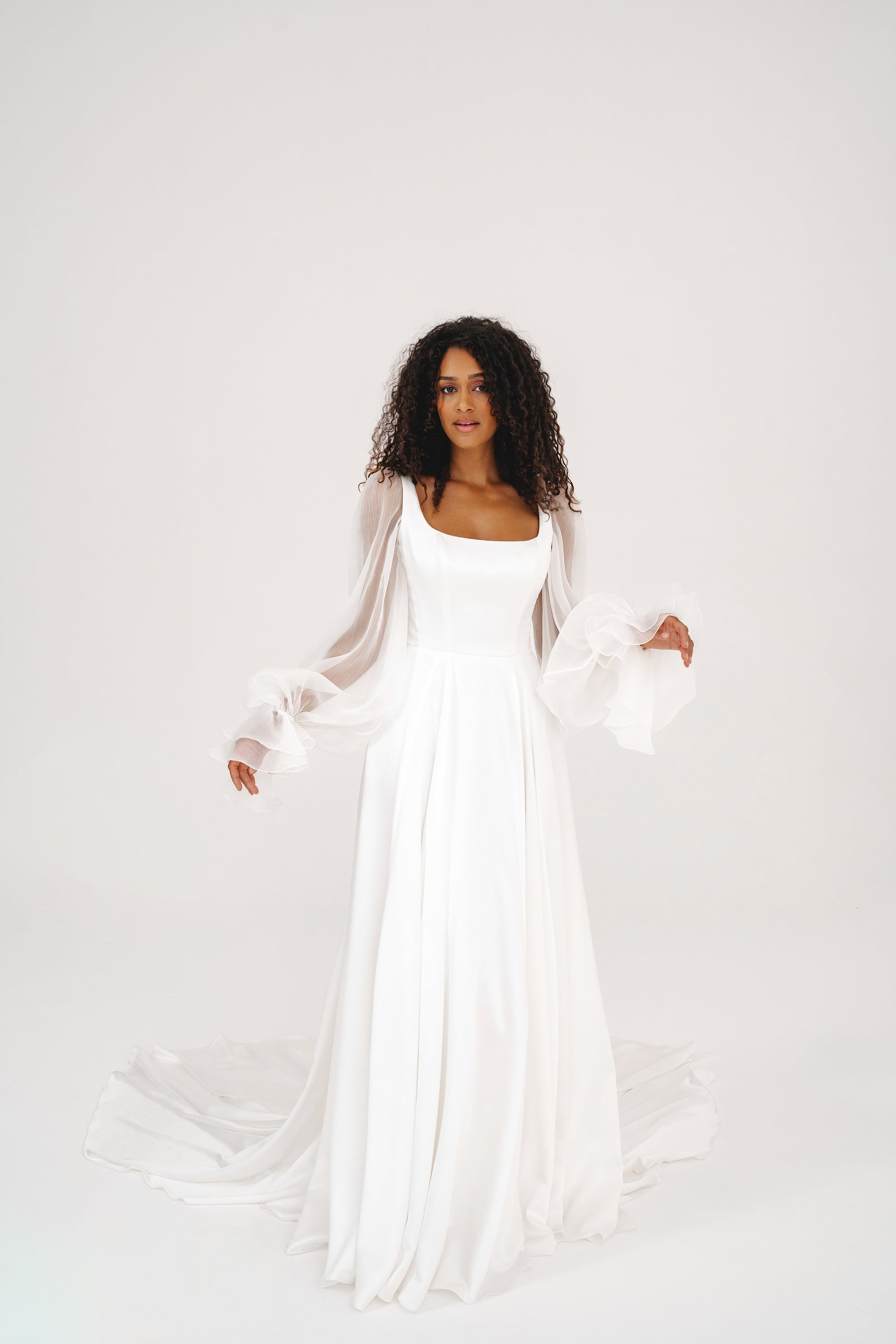 JUNO | Luxurious Slipper Satin Wedding Dress - Love Story London