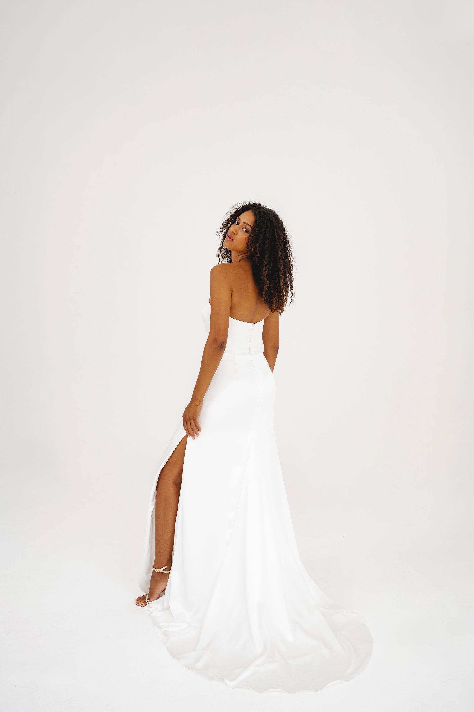 GIGI | Strapless Wedding Dress With Leg Split - Love Story London