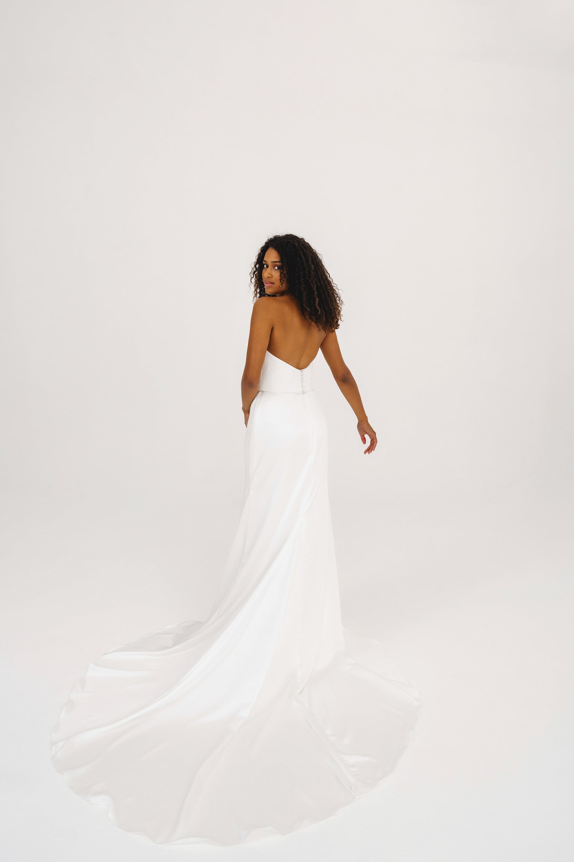 LULU SKIRT | Satin Two-Piece Bridal Separates - Love Story London