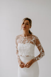 Marcia Top Elegant Yet Minimal Bridal Crop Top Design